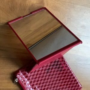 Shiseido compact red mirror
